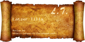 Latzer Tilla névjegykártya